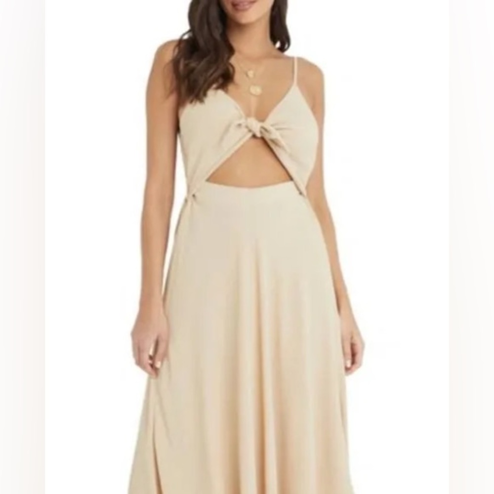 Vici Cut out Nude Dress